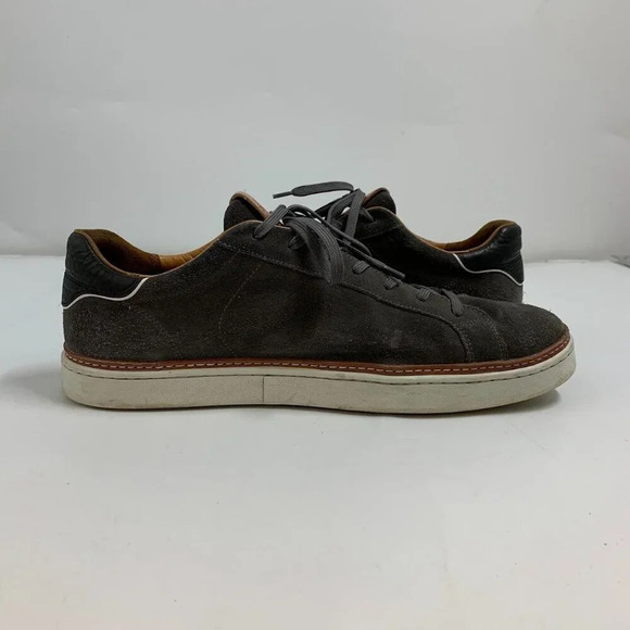 Allen Edmonds Men's Alpha Dark Gray Suede Lace-up 4643 Sneaker Size 13 - Picture 4 of 15